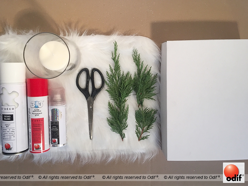 Material : DIY - Christmas candle holder