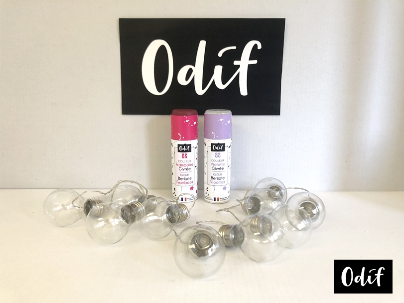 Material : DIY - Colorful lightbulb garland