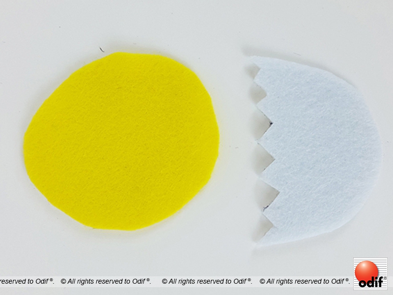 Draw and cut the chick shape