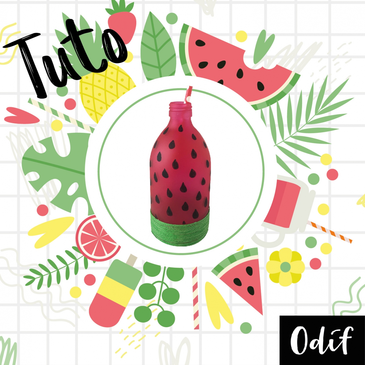 Photo : DIY - Watermelon bottles