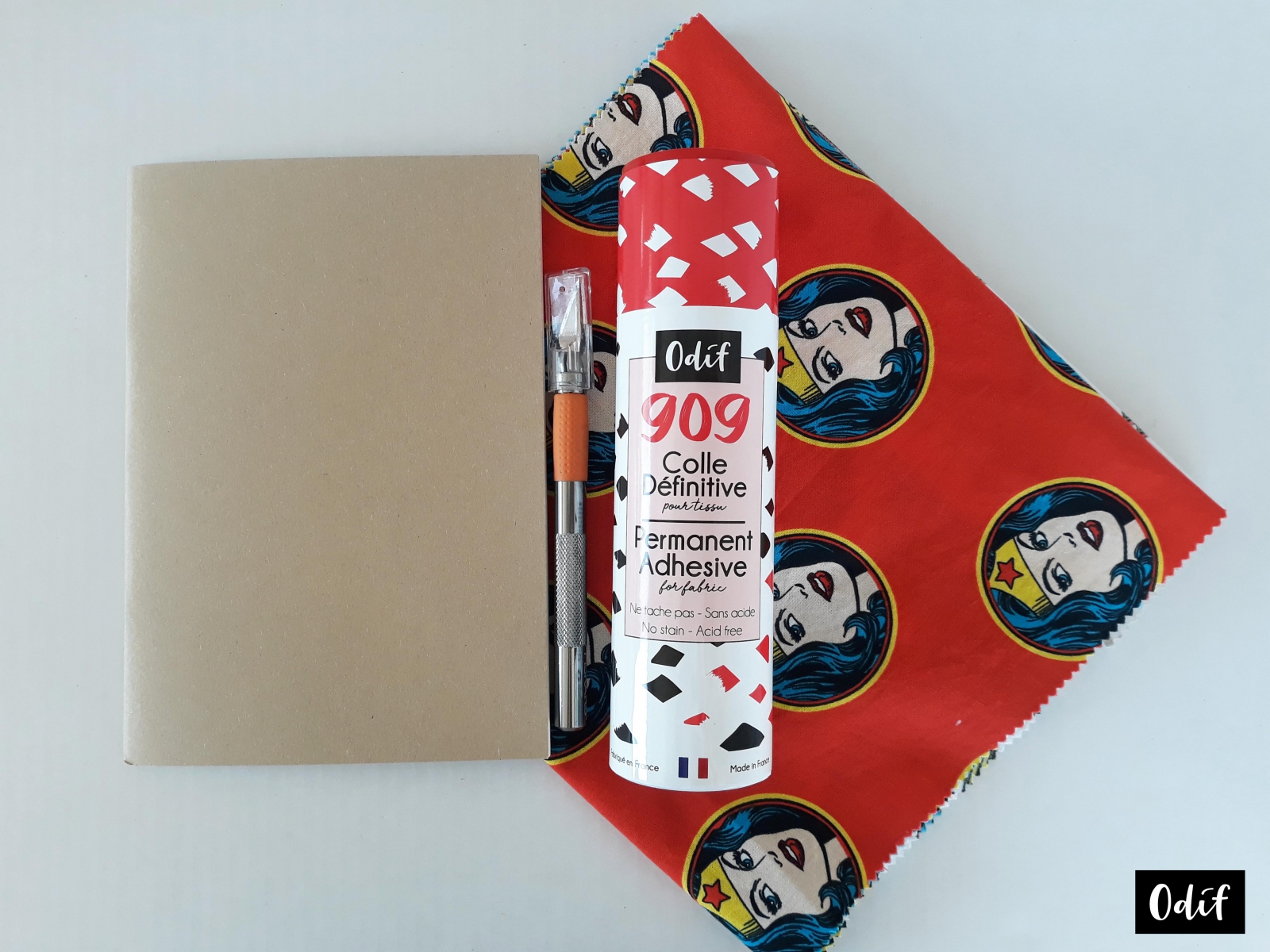 Material : DIY - Fabric notebook