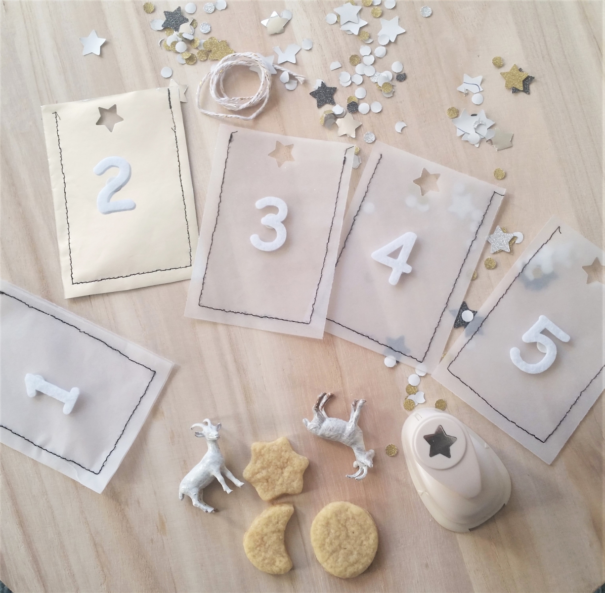 Step 2 – The glittery confetti